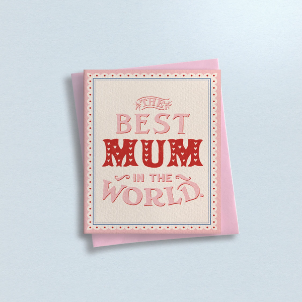 Best Mum In The World Script Card