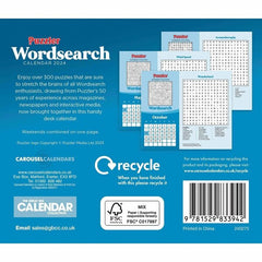 Wordsearch Desk Calendar 2024