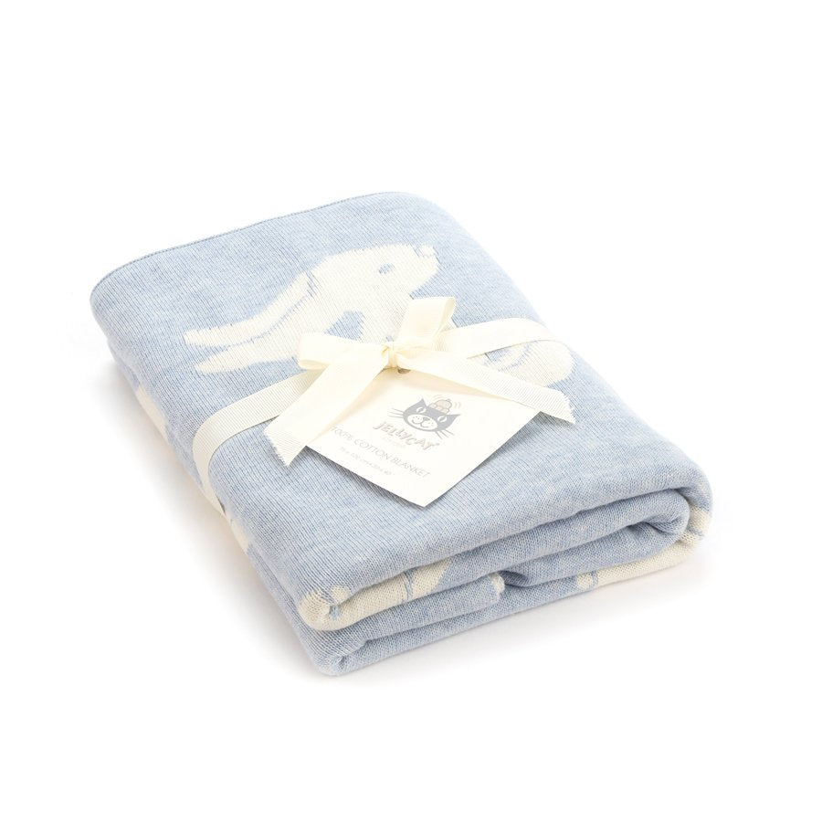 Bashful Blue Bunny Blanket