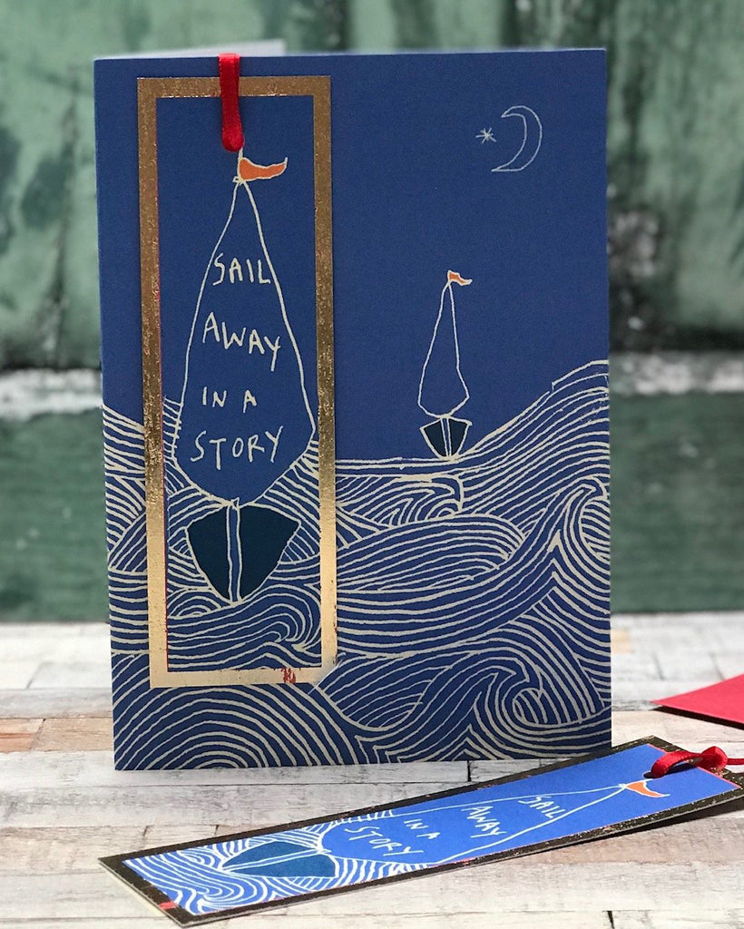 Sail Away in a Story Bookmark Card