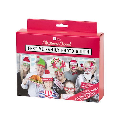 Festive Family Photo Booth With 20 Props & Scene Setter