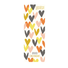 2022 Caroline Gardner Hearts Slim Calendar