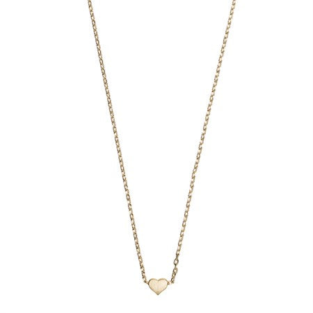 Small Sliding Heart Necklace Gold Finishing