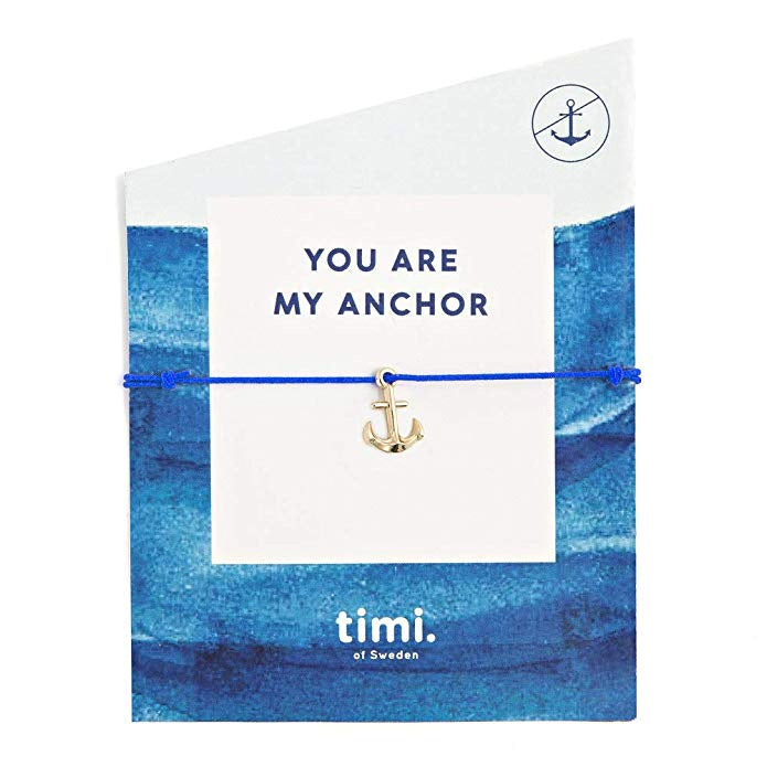 You Are My Anchor Gold Stretch Bracelet