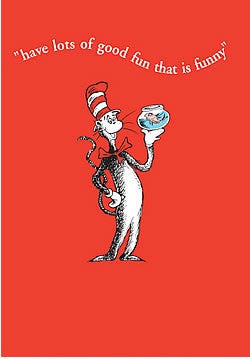 Cat In The Hat With Fish Bowl Card