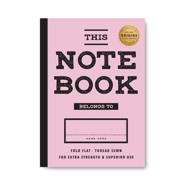 Origins A5 Pink Stitched Notebook