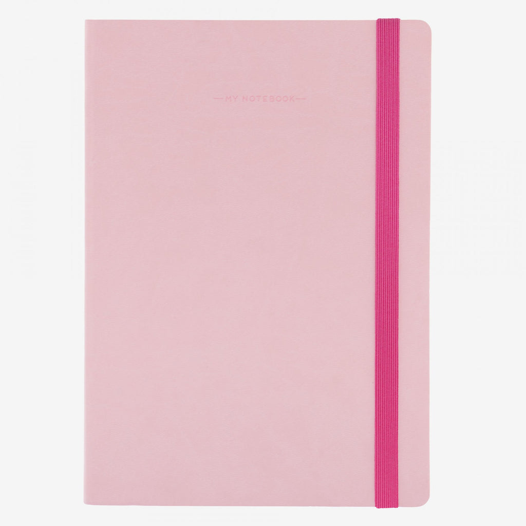 Large Baby Pink Squared Notebook