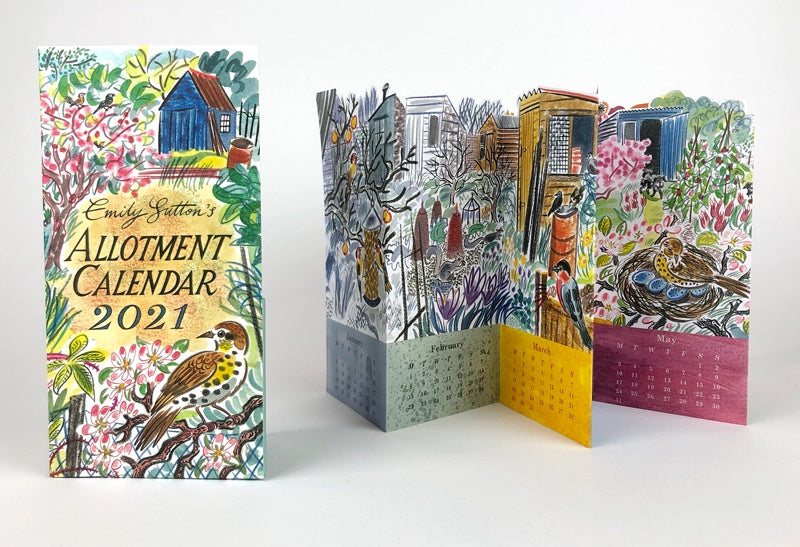 Emily Sutton's Allotment 2021 Folding Calendar