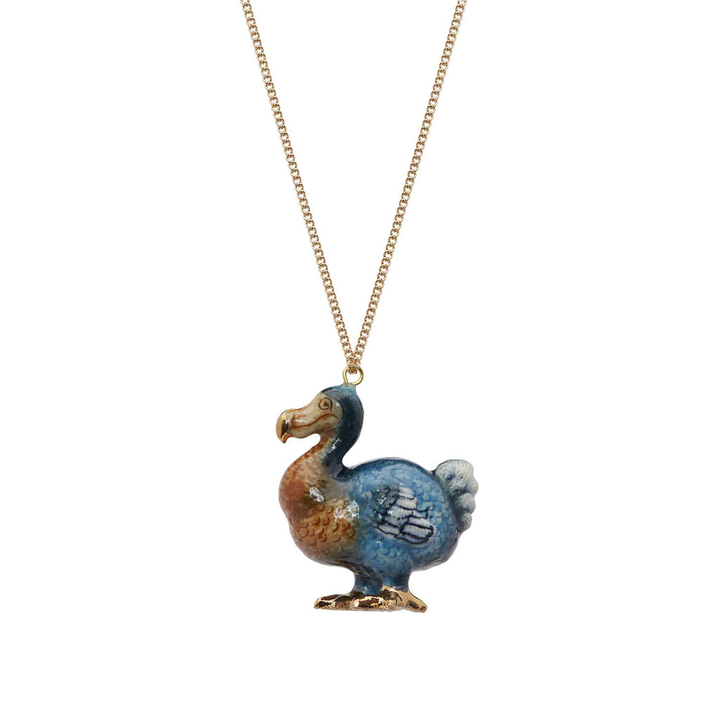 Gold Plated Necklace with Hand Painted Dodo Charm