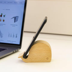 Whale Beechwood Phone Stand