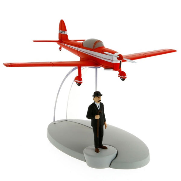 Tintin Red Plane With Thompson Figure From The Black Island