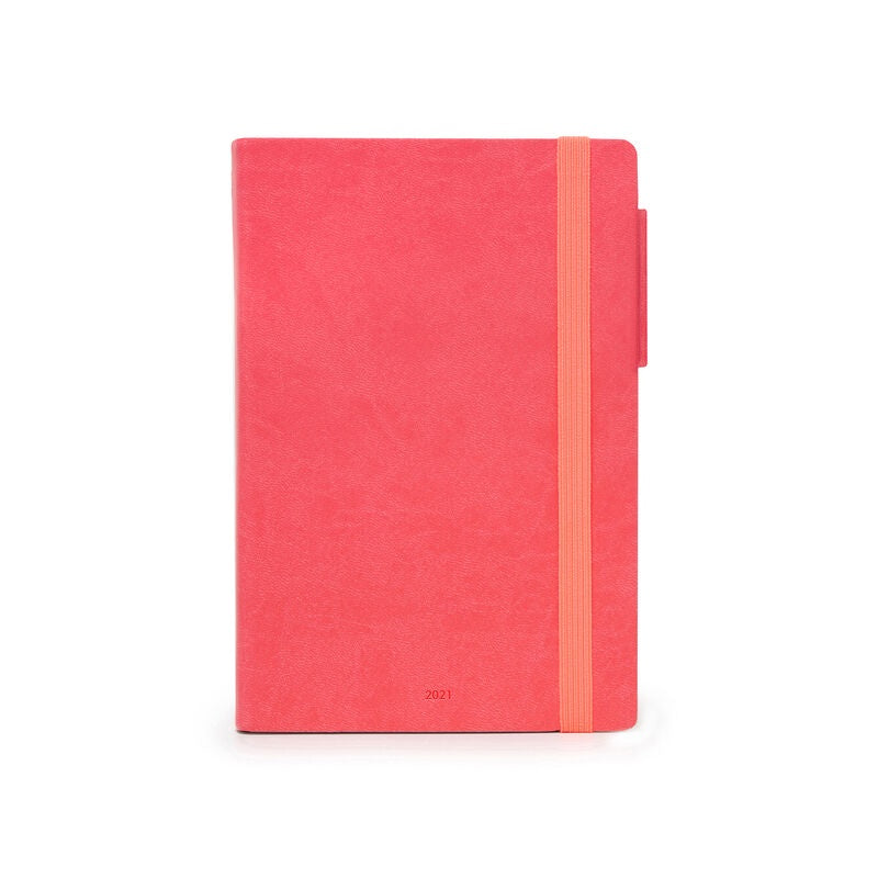 Medium Daily Diary 2021 Neon Coral