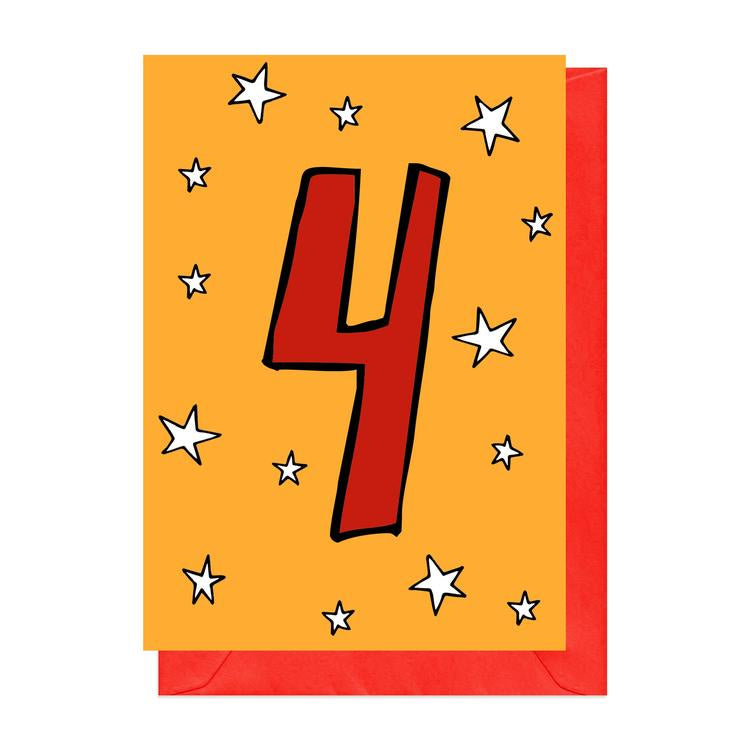 Age 4 Stars Card