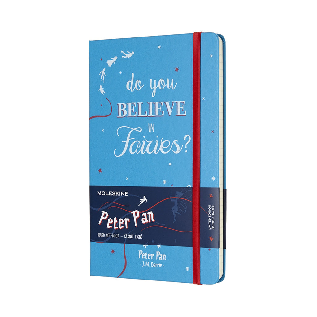 Limited Edition Peter Pan Large Lined Moleskine Notebook Cerulean Blue