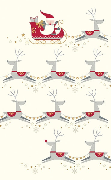 Reindeer & Sleigh Christmas Card