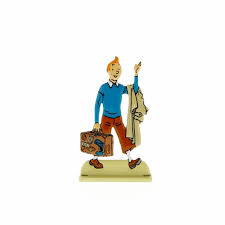 Tintin Metal Relief with Suitcase