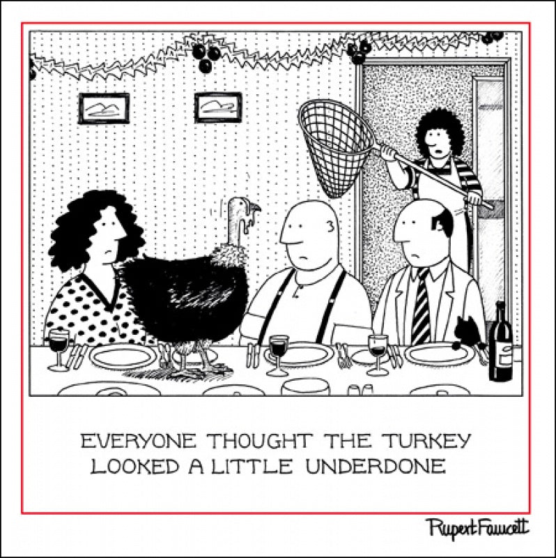 Underdone Turkey Christmas Card