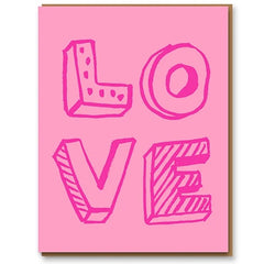 Pink Neon Love Card