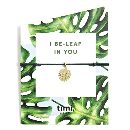 Be-Leaf Monstera Gold Stretch Bracelet