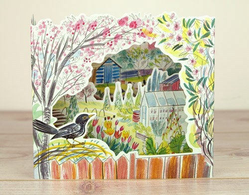 Blackbird Allotment 3D Card