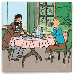 Tintin & Haddock Breakfast Rectangle Magnet