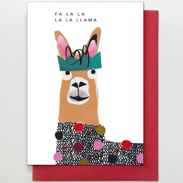 Fa la la la Llama Card