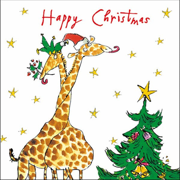 Quentin Blake Christmas Giraffes Christmas Card