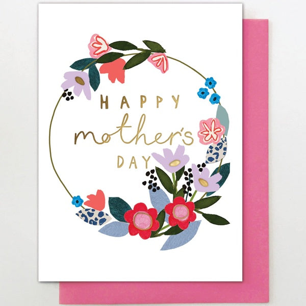 Happy Mother's Day Wreath Card