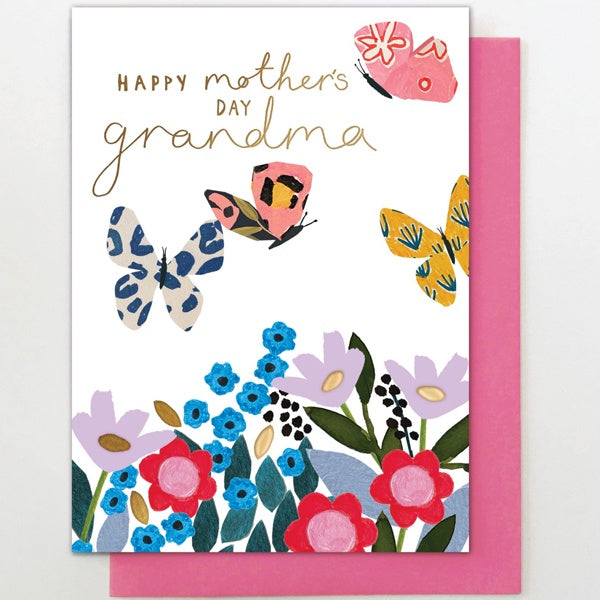 Happy Mother's Day Grandma Butterflies Card