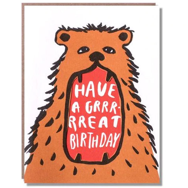 Have a Great Birthday Bear Card