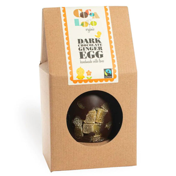 Dark Chocolate and Crystallised Ginger Easter Egg