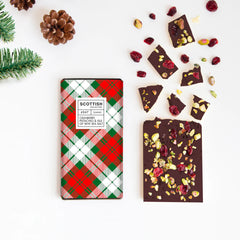 Cranberry, Pistachio & Isle of Skye Sea Salt Dark Chocolate Bar 100g