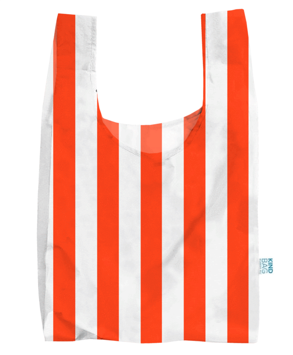 Red Stripes Reusable Shopping Bag