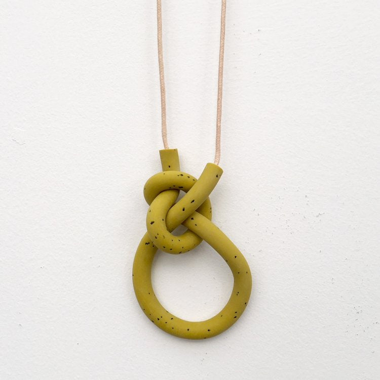 Olive and Pink Lariat Necklace