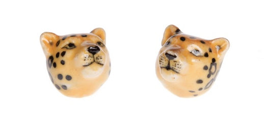 Hand Painted Leopard Stud Earrings