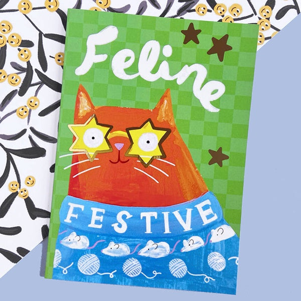 Feline Festive Cat Christmas Card