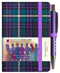 Mini Tartan Notebook With Pen - Auld Lang Syne