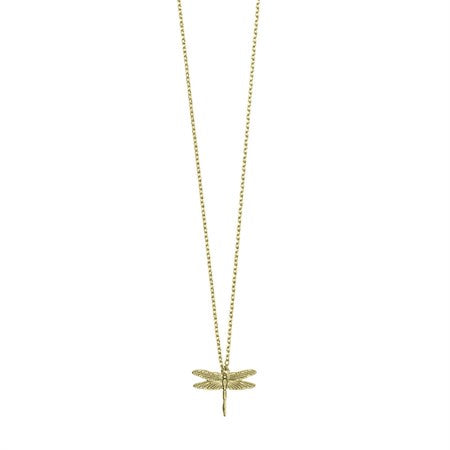 Dragonfly Necklace Gold Plated