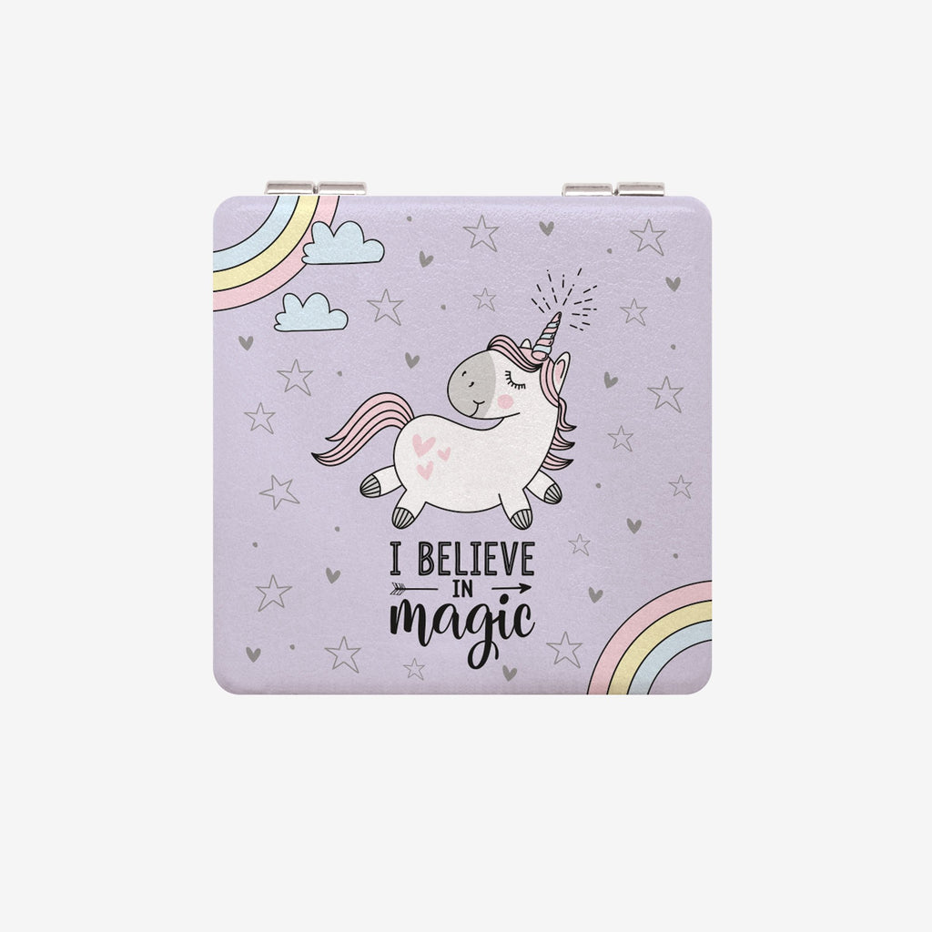 Handbag Mirror I Believe In Magic Unicorn