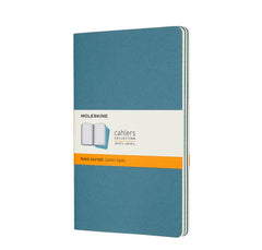 Moleskine Cahier Set of 3 Large Ruled Journals Brisk Blue