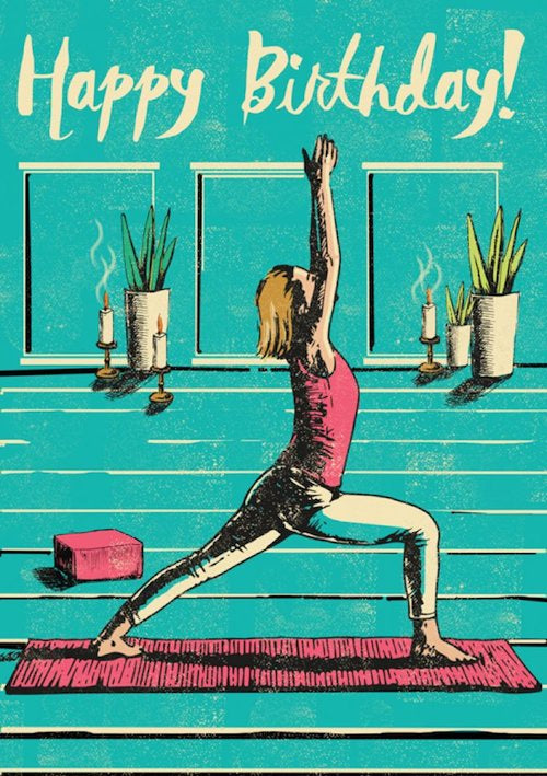 Happy Birthday Yoga Card