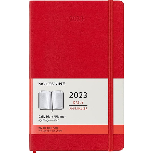 Moleskine 2023 Daily Planner  Large Softcover Red