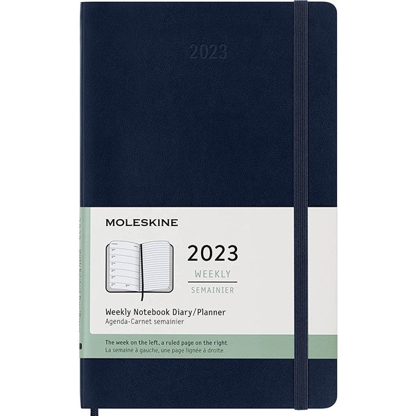 Moleskine 2023 Weekly Planner Large Softcover Sapphire Blue