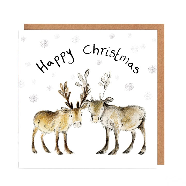 Miriam and Madeleine Happy Christmas Card by Catherine Rayner