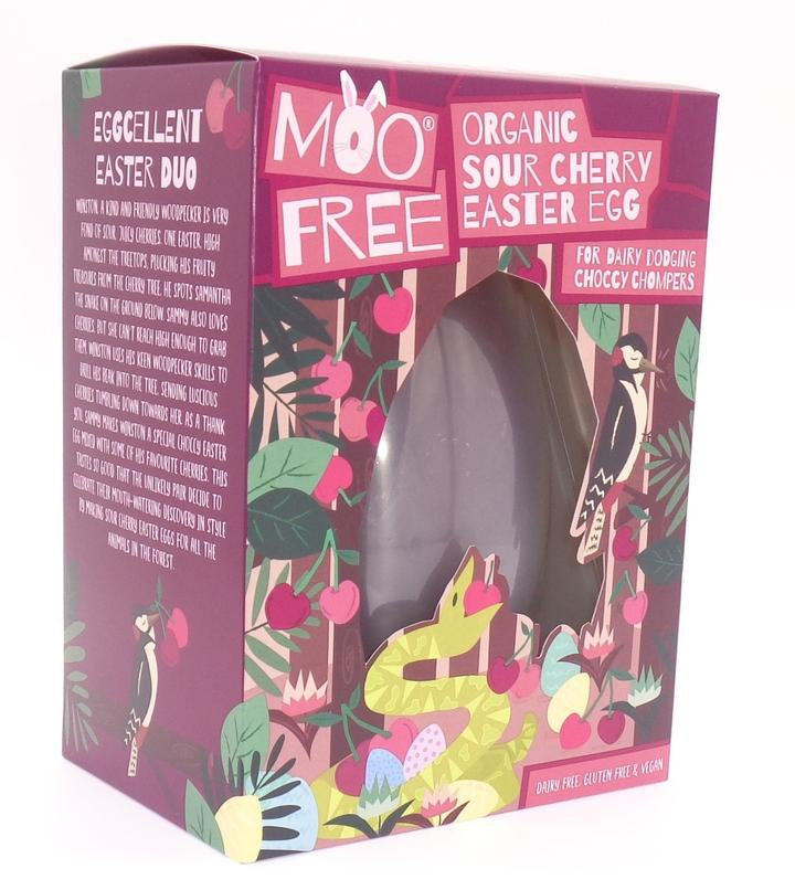 Moo Free Organic Sour Cherry Easter Egg 140g