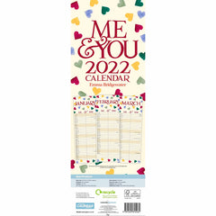 2022 Emma Bridgewater Me & You Slim Wall Planner