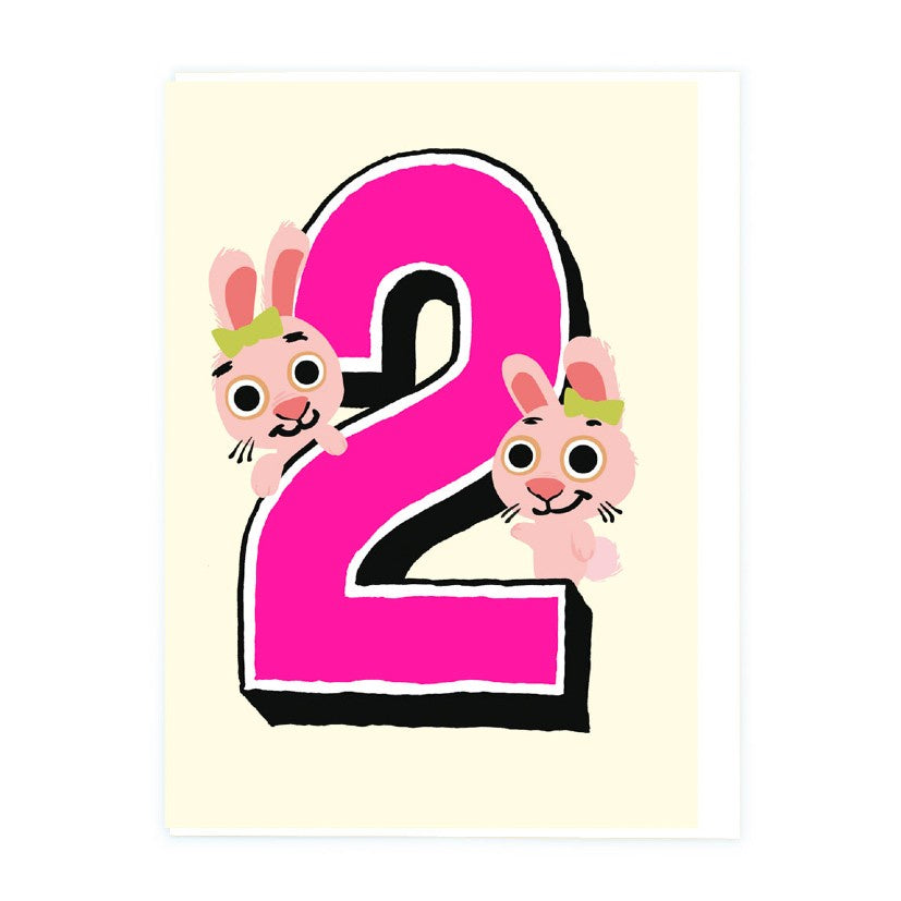 Age 2 Bunnies Card