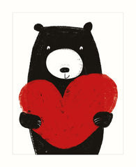 Bear Holding Heart Card