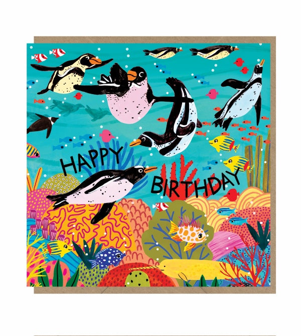 Penguins Birthday Card