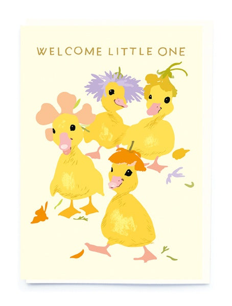 Welcome Little One Ducks New Baby Card